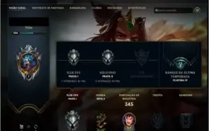 Conta LV 236 Platina Season Passada 46 Skins
