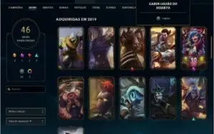 Conta LV 236 Platina Season Passada 46 Skins
