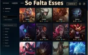Conta LV 236 Platina Season Passada 46 Skins