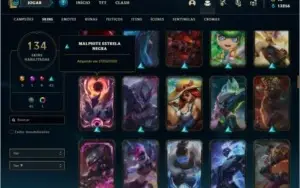 Conta prata 3 com TODOS os champs e 134 skins