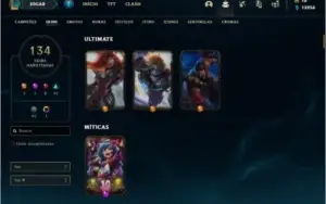 Conta prata 3 com TODOS os champs e 134 skins