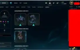 Vendo conta lvl 221, 84 skins, todos campeões, 12.779 azul,