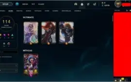 Vendo conta lvl 221, 84 skins, todos campeões, 12.779 azul,