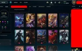 Vendo conta lvl 221, 84 skins, todos campeões, 12.779 azul,