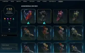 Conta do LOL(Todos campeões,234 skins, Elo Platina III)