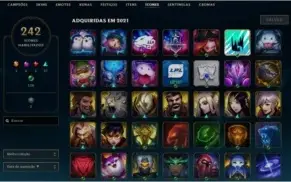 Conta do LOL(Todos campeões,234 skins, Elo Platina III)