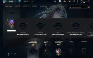 Unranked com 30 Champs e 8 Skins + 3 Fragmentos
