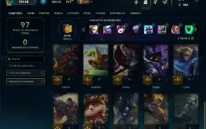 Unranked com 25 Champs e 6 Skins