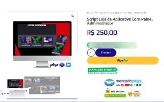 Loja de vendas de scripts online com entrega via download
