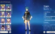 Raiden+Arma Assinatura, Zhongli,Navi & Mona.