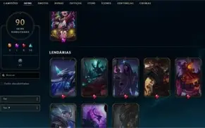 CONTA LOL GOLD4 / 90 SKINS