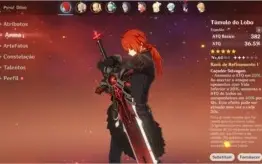 Genshin Impact - AR30 Diluc, Túmulo, Childe, Harpa Celestial