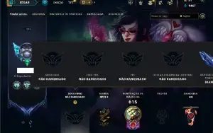 Unranked com TODOS os champs e 182 Skins + 6 Vitoriosas