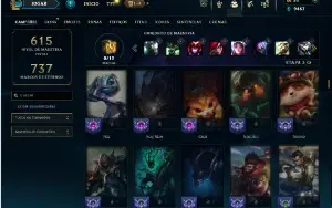 Unranked com TODOS os champs e 182 Skins + 6 Vitoriosas