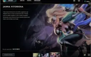 Conta League of Legends com Janna Vitoriosa