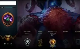 Conta com Oriana Vitoriosa, 105 skins e 98 champs