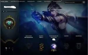 Conta lol level 30 borda prata.