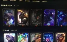 CONTA LOL BARATA LV 73 MUITAS SKINS E CHAMPS