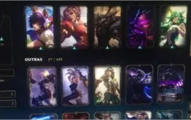CONTA LOL BARATA LV 73 MUITAS SKINS E CHAMPS