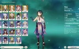 ! PROMOÇÃO ! Conta Genshin AR 52 : 06 Personagens 5 + Benção