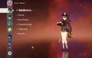 AR 41| Raiden Shogun, Yelan e Hutao + Armas 5 estrelas