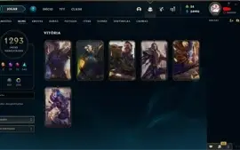 conta 1293 skins,todos emotes da loja ( emotes challenger)