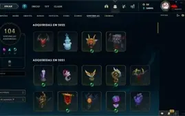 conta 1293 skins,todos emotes da loja ( emotes challenger)