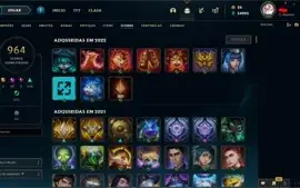 conta 1293 skins,todos emotes da loja ( emotes challenger)