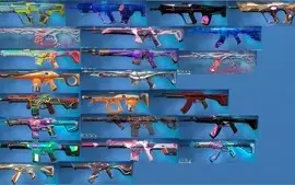 CONTA VALORANT COM KARAMBIT RARA + FACAS E SKINS