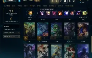 Unranked com 25 Champs e 5 Skins