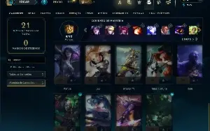 Unranked com 25 Champs e 5 Skins