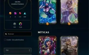 conta lol lvl 398, 215 skins muitas capsulas da tw prime