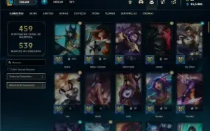Conta ouro 3 com 110 Champs e 94 Skins ( MAIN SUP )