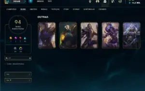 Conta ouro 3 com 110 Champs e 94 Skins ( MAIN SUP )