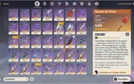 Conta Genshin Impact Ar57 - 9 personagens T5 - 2 armas t5 -
