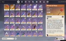 Conta Genshin Impact Ar57 - 9 personagens T5 - 2 armas t5 -