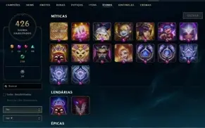 Conta LoL MESTRE 499 skins+cromas