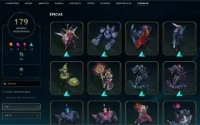 Conta LoL MESTRE 499 skins+cromas