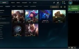 Conta LoL faltando 6 champs com 38 Skins