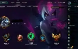 Conta League of legends 114 Campeões 5,9k de IP 75 Skins
