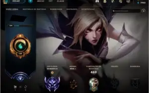 Conta lol diamante 3, 136 skins, todos champs