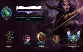 Conta lol diamante 1 com ryze triunfante