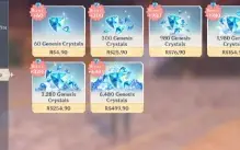 Genshin Impact Ar56 / 7X5★/ Eula + Signature / 6 Armas 5★