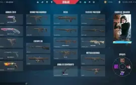conta valorant com muitas skins, ascendente 1