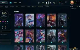 Conta League of Legends Nível 311 com 190 Skins!!!