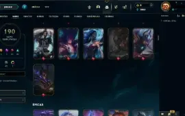 Conta League of Legends Nível 311 com 190 Skins!!!