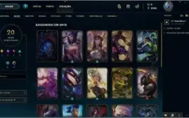 Conta de League of Legends. Prata 3, 56 campeões 20 skins