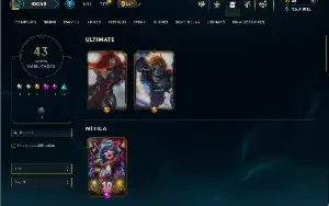 Unranked com 90 Champs e 43 Skins