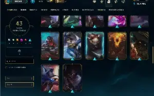 Unranked com 90 Champs e 43 Skins