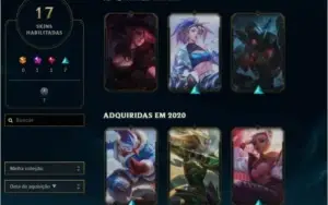 CONTA LEAGUE OF LEGENDS PLATINA IV (EMAIL) & VARIAS SKINS